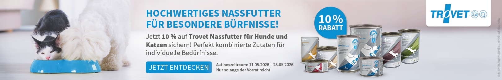 Trovet 10 % auf Nassfutter